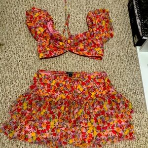 Floral set. Top and bottom
